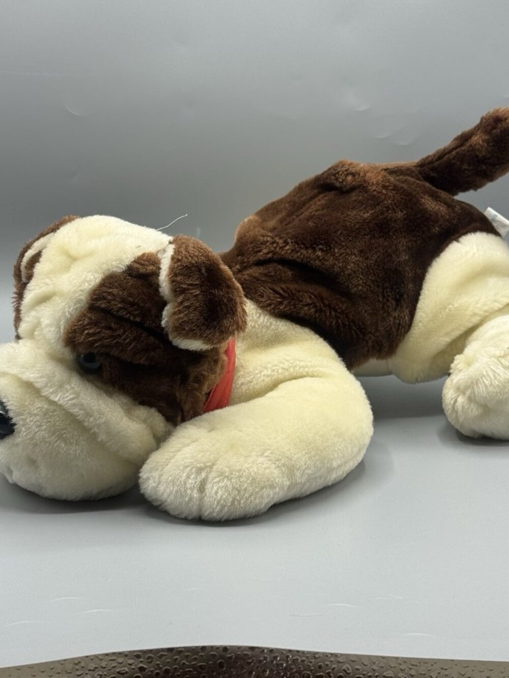 Calplush Vintage Bulldog Plush Stuffed Toy 14"